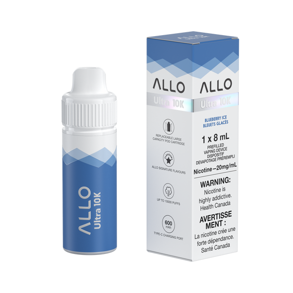 ALLO 10K Blueberry Ice Hybrid Disposable Pod Starter kit