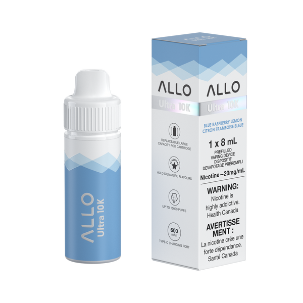 ALLO 10K Blue Raspberry Lemon Hybrid Disposable Pod Starter kit