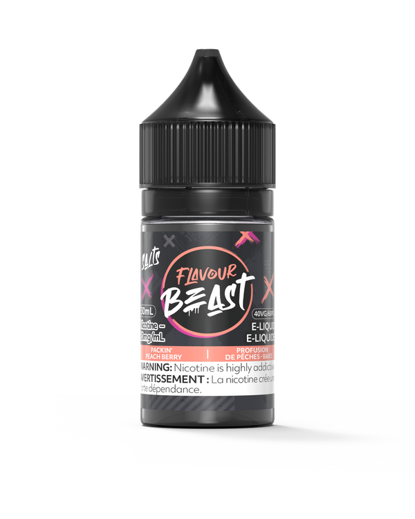 Flavour Beast Salt Nic E-Liquid Packin Peach Berry