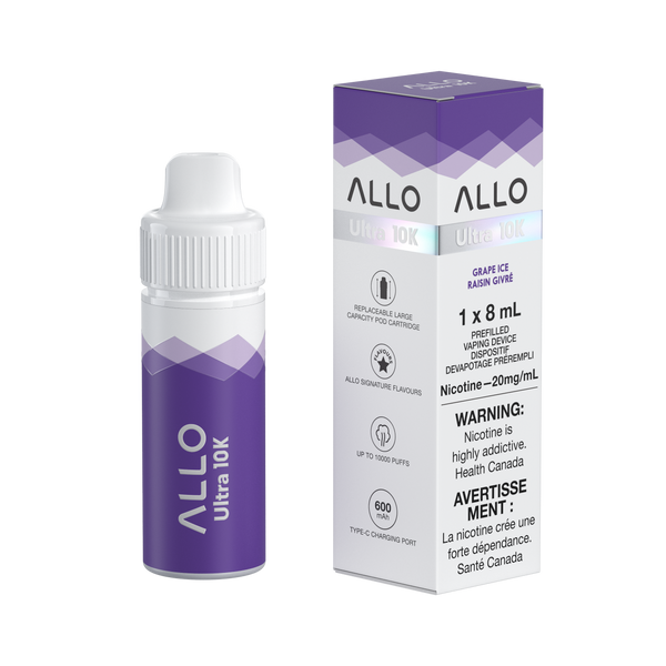ALLO 10K Grape Ice Hybrid Disposable Pod Starter kit