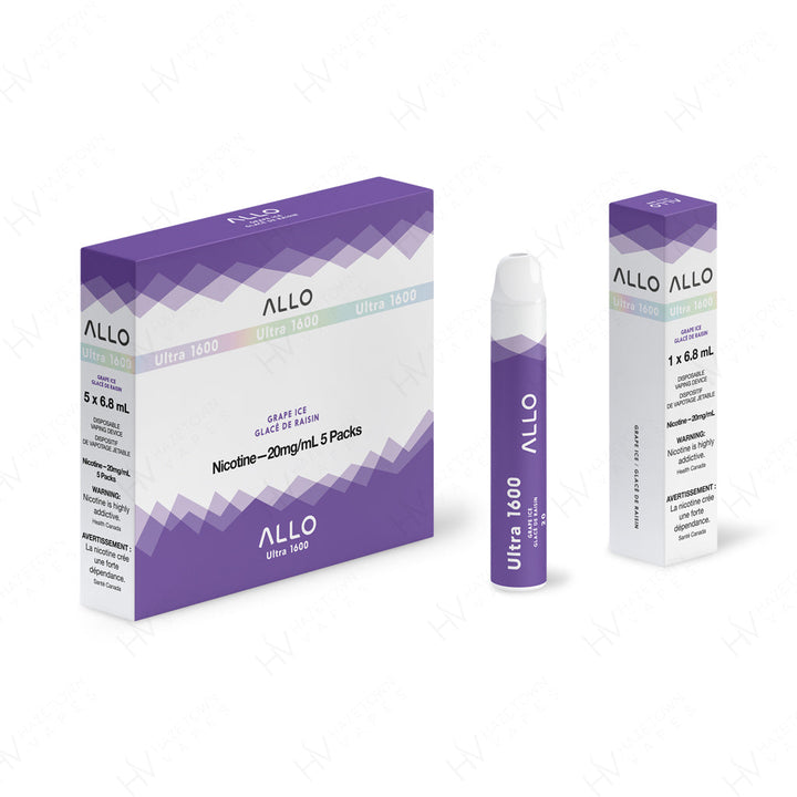 ALLO ULTRA 1600 GRAPE ICE DISPOSABLE VAPE Hazetown Vapes Toronto Ontario