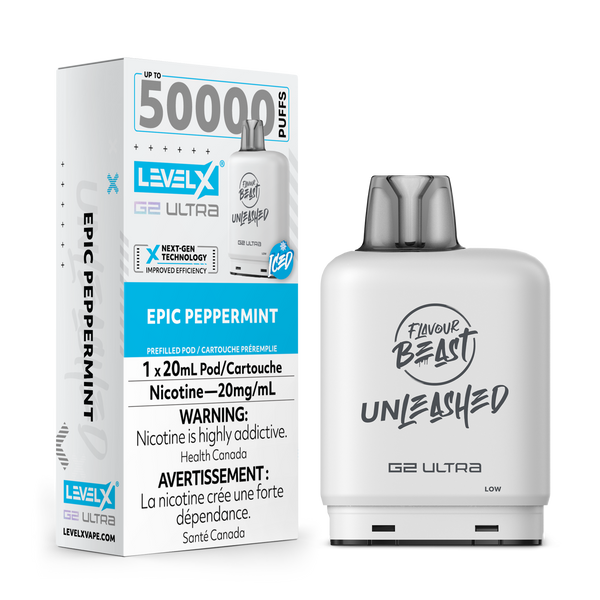 LEVEL X G2 ULTRA POD 50K FLAVOUR BEAST UNLEASHED EPIC PEPPERMINT