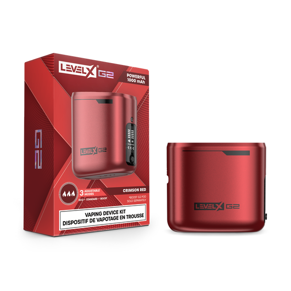 LEVEL X G2 1000 MAH USB-C POD SYSTEM CRIMSON RED DEVICE