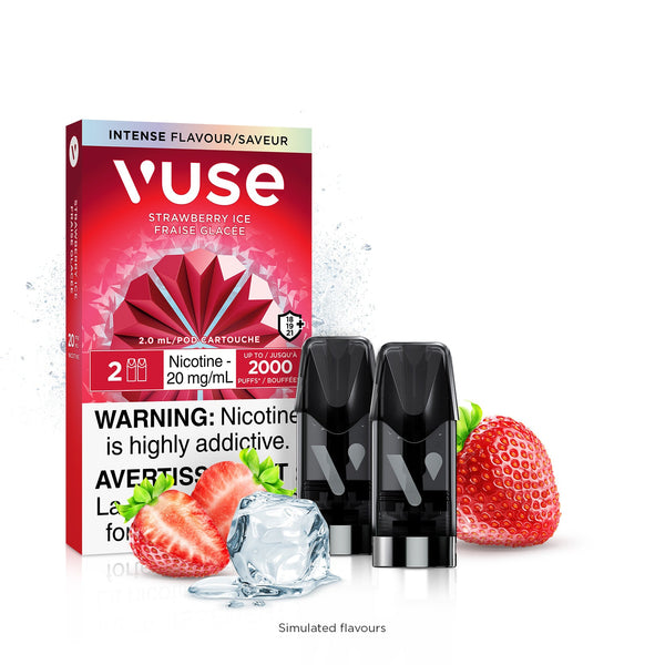 New Vuse Alto ePod Strawberry Ice pack with strawberries and ice cube