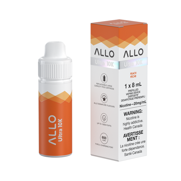 ALLO 10K Peach Hybrid Disposable Pod Starter kit