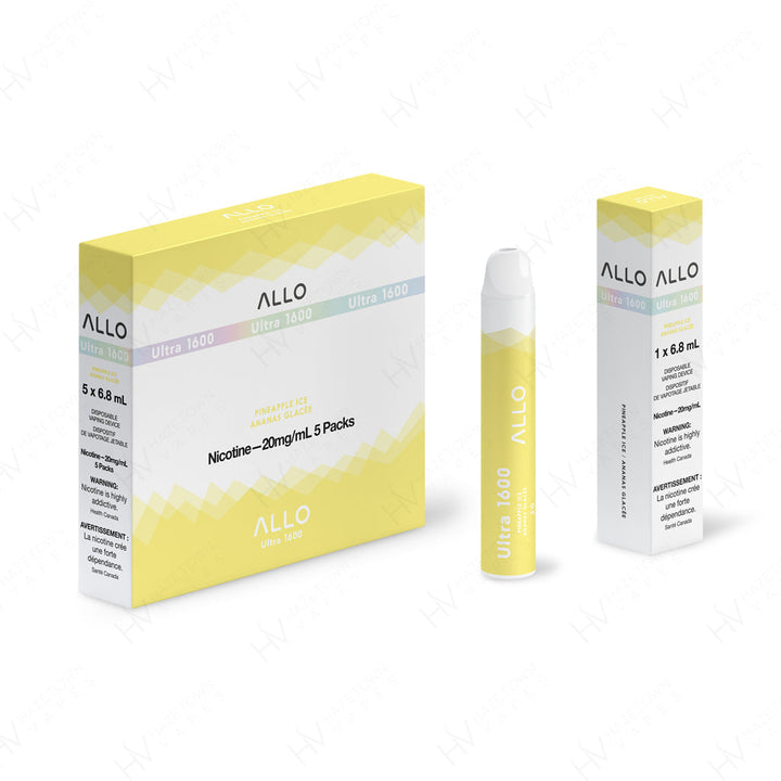 ALLO ULTRA 1600 PINEAPPLE ICE DISPOSABLE VAPE Hazetown Vapes Halton Hills