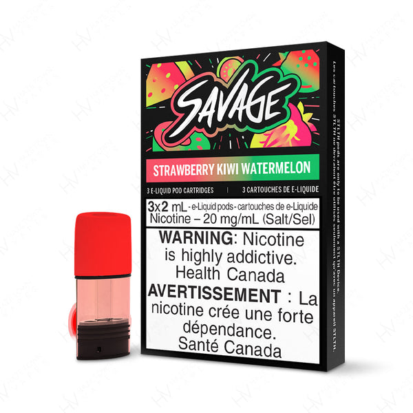 SAVAGE STRAWBERRY KIWI WATERMELON STLTH PODS HAZETOWN VAPES LONDON ONTARIO