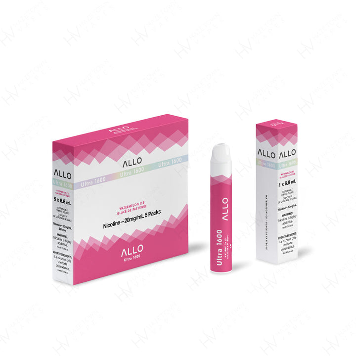 ALLO ULTRA 1600 WATERMELON ICE DISPOSABLE VAPE Hazetown Vapes Toronto Ontario