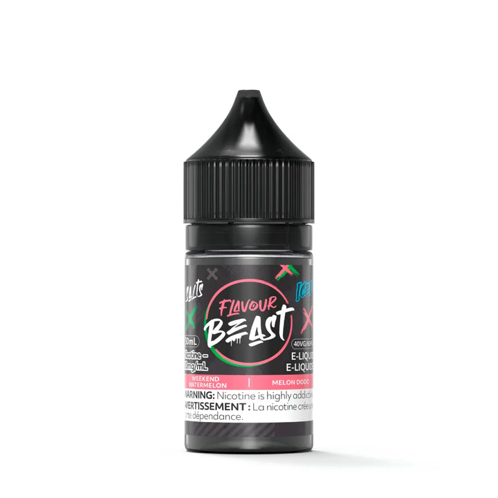 Weekend Watermelon Iced Flavour Beast Salt Nic E-Liquid Hazetown Vapes Regina Saskatchewan