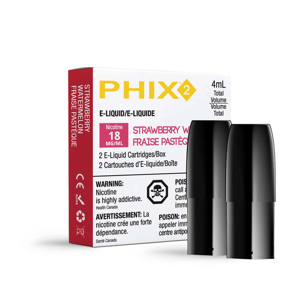 PHIX PODS STRAWBERRY WATERMELON 2 X POD PACKAGE Hazetown Vapes Los Angeles California USA