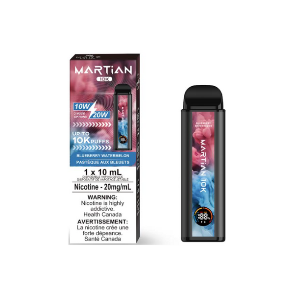 MARTIAN 10K BLUEBERRY WATERMELON RECHARGEABLE DISPOSABLE