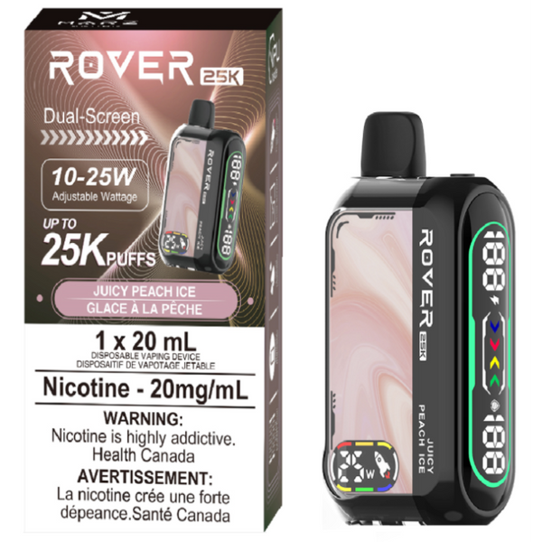 ROVER 25K JUICY PEACH ICE RECHARGEABLE DISPOSABLE