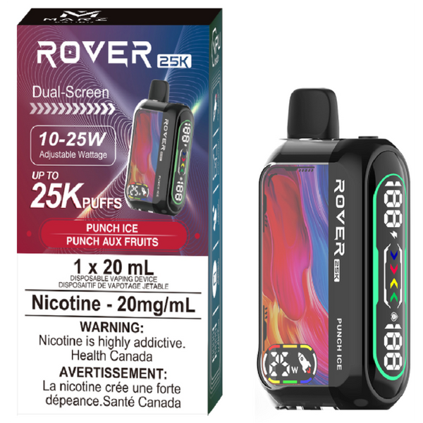 ROVER 25K PUNCH ICE RECHARGEABLE DISPOSABLE