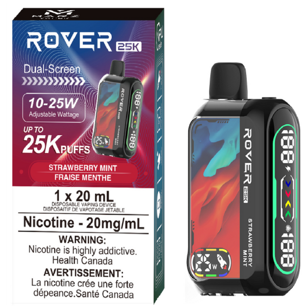 ROVER 25K STRAWBERRY MINT RECHARGEABLE DISPOSABLE