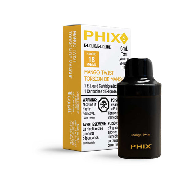 PHIX 6ML POD MANGO TWIST Hazetown Vapes San Diego California